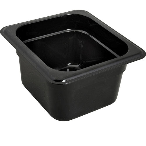 PAN FOOD 1/6 SZ 4D BLACK POLY 3068403 for Carlisle Foodservice