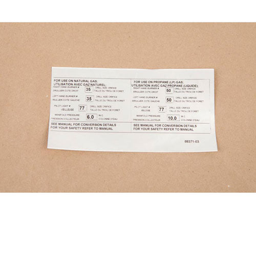 Decal OEM 8837103 for APW