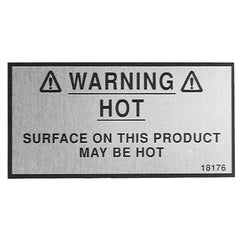 HP WARNING DECAL for Henny Penny 18176