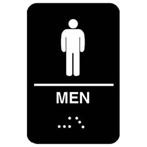 SIGN MENS BRAILLE 6X9 for Traex 5635