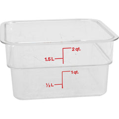 CONTAINER SQ CLEAR 2QT 2SFSCW for Cambro