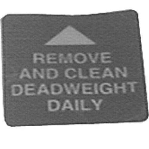 DECAL REMOVE CLEAN DEAD WEIGHT DAILY for Henny Penny 16912