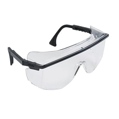 Honeywell S2500 Astrospec OTG 3001 Eyewear Clear Lens Anti-Scratch Hard Coat Black Frame