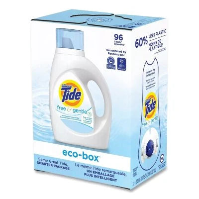 Tide 60401 Free & Gentle Laundry Detergent 105 oz Eco Box Fresh Scent Replacement 10370006040100