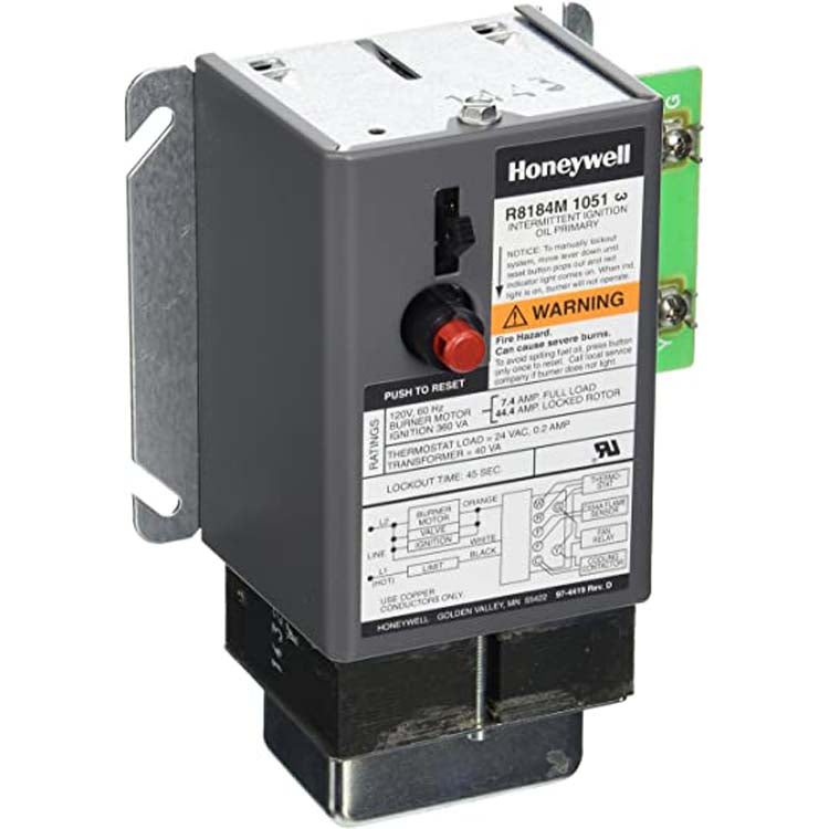Resideo R8184M1051/U Burner Control Oil Relay Primary with 45 Second ...