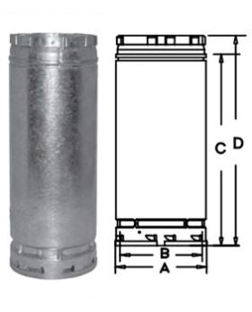 Duravent 12BV12 Reducer B Vent 12 Inch x 12 Inch Aluminum/Galvanized