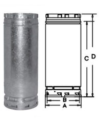 Duravent 12BV12 Reducer B Vent 12 Inch x 12 Inch Aluminum/Galvanized