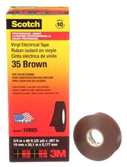 3M 35-BROWN-3/4 Electrical Tape 0.75 Inch x 66 FT