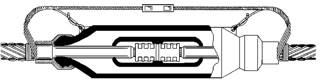 3M 5406-CI-350 Molded Rubber Splice 15 kV 350 Kcmil