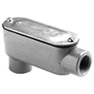 Bridgeport Fittings LB-45CG Aluminum Type LB Threaded Conduit Body With Cover and Gasket 1-1/2 Inch