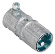 Bridgeport Fittings 280SP Ball Burnished Zinc Die Cast EMT Set-Screw to Snap-In Flexible Metal Conduit Fitting