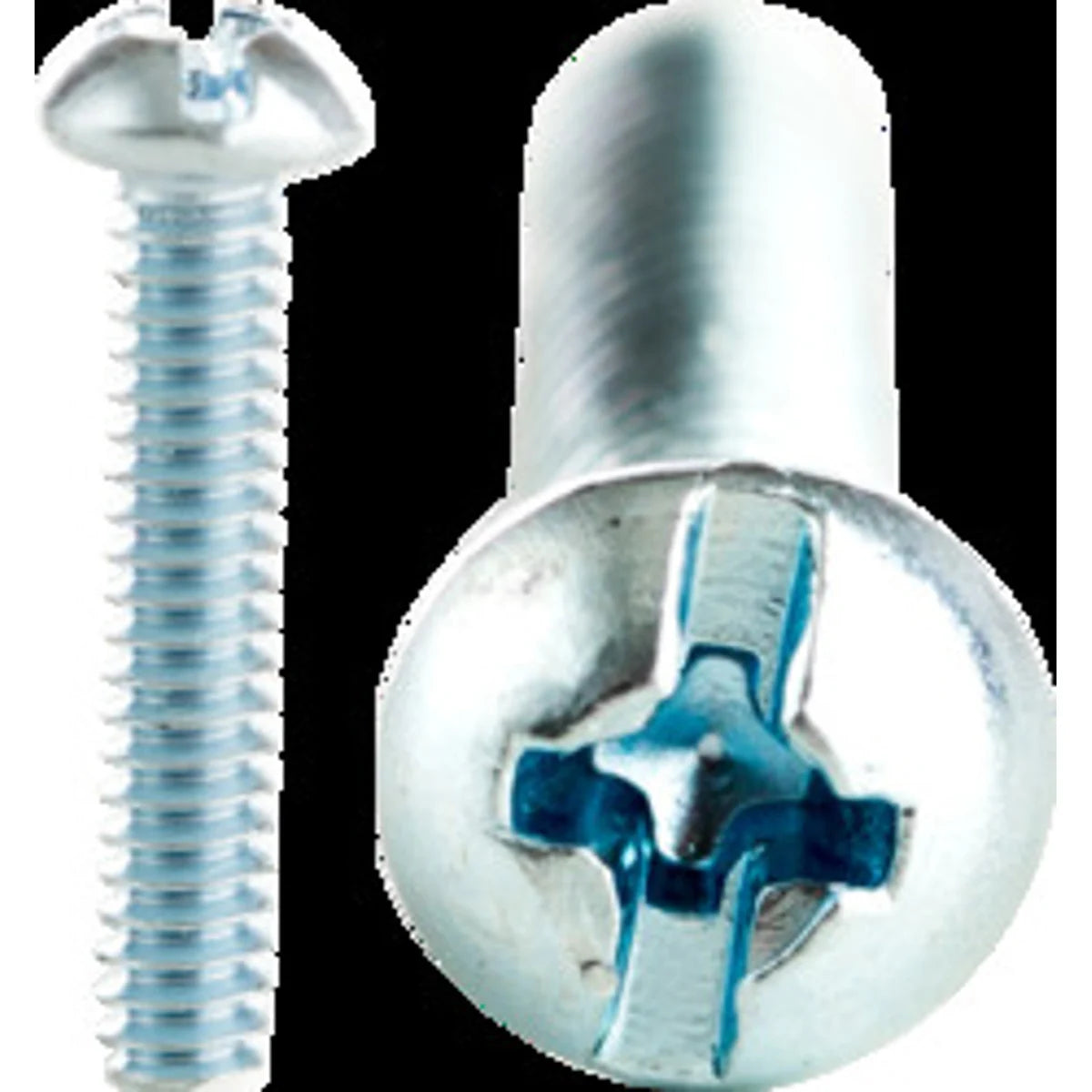 CULLY 52448J 8-32 x 3 Machine Screws, Round Head, Combo Phillips/Slotted, Zinc Plated