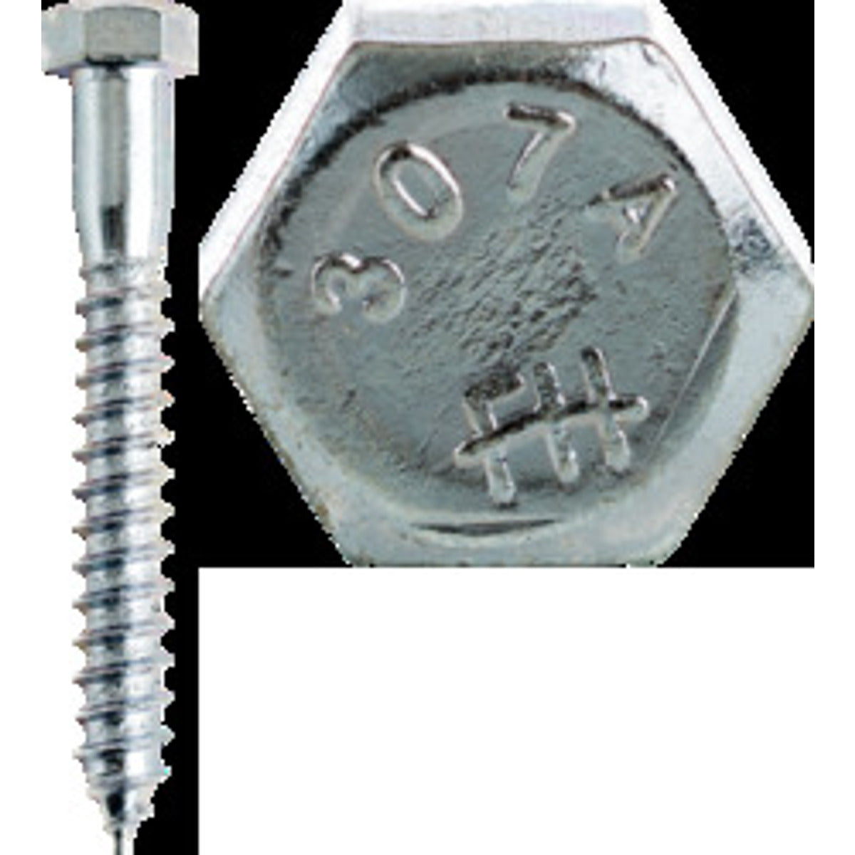 CULLY 57464J 3/8 x 4 Lag Screw, Hex Head, Zinc Plated,Jar