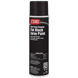 CRC Industries 18109 Rust Proof Enamel Spray Paint-Flat Black 15 Wt Oz