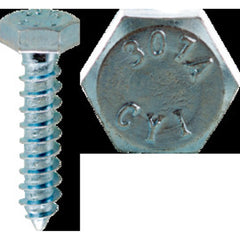 CULLY 57032J 1/4 x 2 Lag Screw, Hex Head, Zinc Plated, Jar