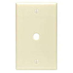 Leviton 80513-W 1-Gang .312-Inch Hole Device Telephone/Cable Wallplate, Midway Size