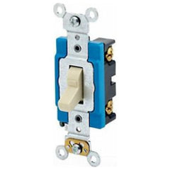 Leviton 1221-LHW AC Quiet Toggle Switch 20 Amp 120 Volt 1 Pole Pilot Light