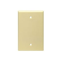 Leviton 80514 1-gang No Device Blank Wallplate, Midway Size, Thermoset, Box Mount, Brown