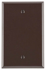 Leviton 80514 1-gang No Device Blank Wallplate, Midway Size, Thermoset, Box Mount, Brown