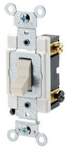 Leviton CSB3-15T 3-Way AC Quiet Switch 15 Amp 120/277 Volt Grounding Light Almond