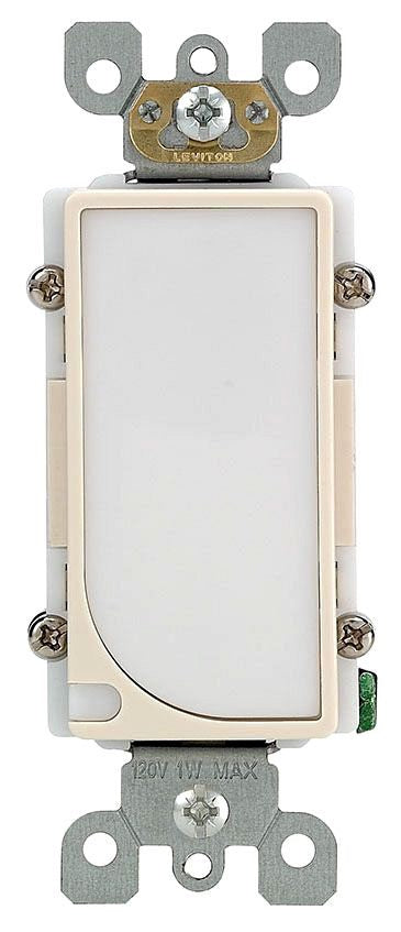 Leviton 6527-T LEV 6527-T Decora LED Guide Light 120 Volt Light Almond