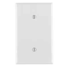 Leviton 88019 Standard Size Blank Wallplate 1 Gang Thermoset Plastic Strap Mount White