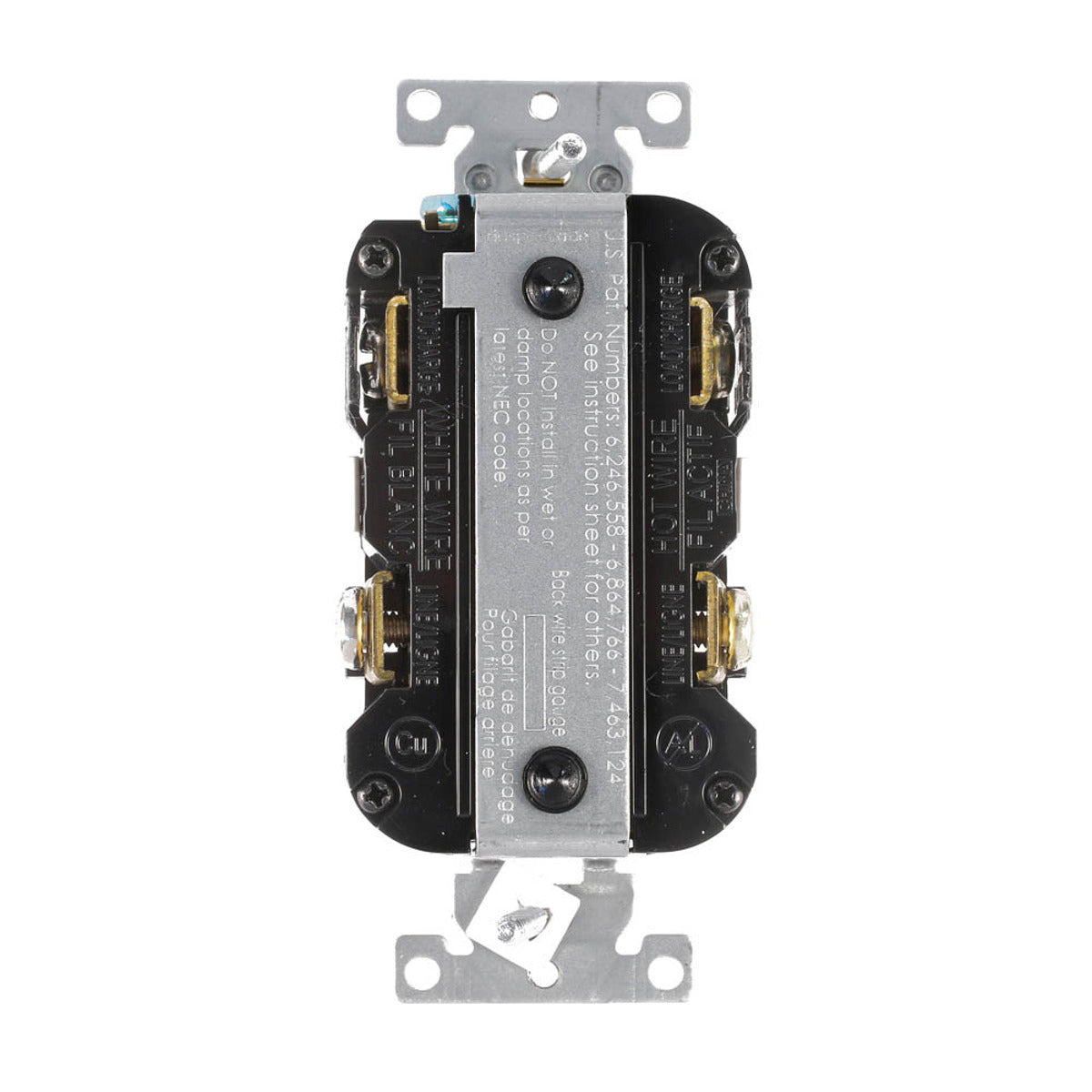 Leviton GFNT2-HG SmartlockPro Slim Self-Test GFCI Receptacle 20 Amp 125 Volt Extra-Heavy Duty Hospital Grade