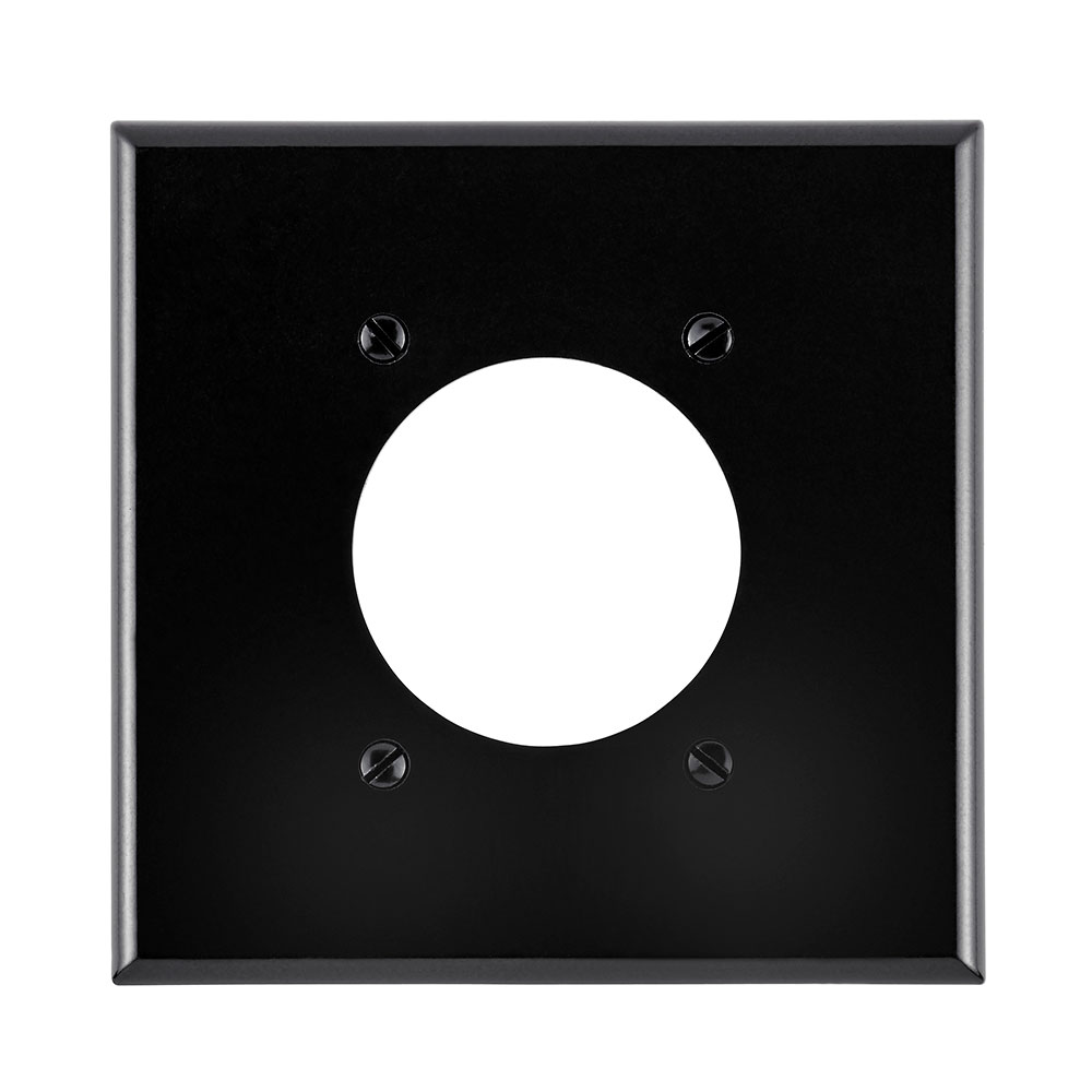 Leviton 80526-BLK PJ703-BLKE Power Standard Size Receptacle Wallplate