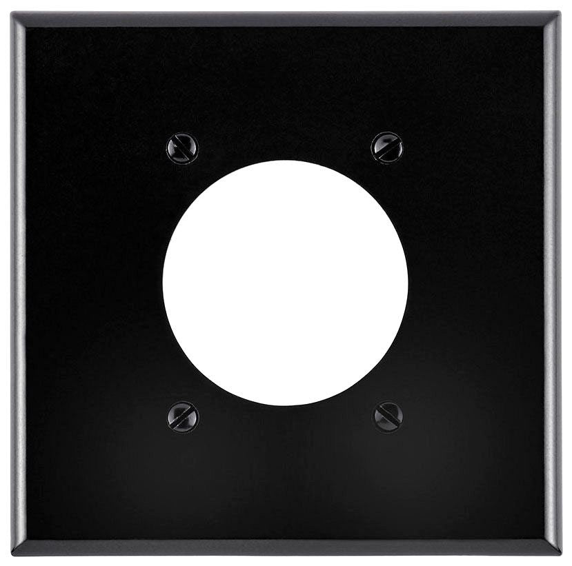 Leviton 80526-BLK PJ703-BLKE Power Standard Size Receptacle Wallplate