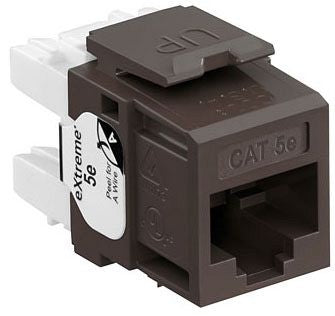 Leviton 5G110-RB5 Jack, C5E+ Brown