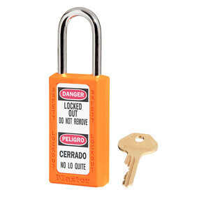 Master Lock 411ORJ Zenex Lockout Padlock Keyed Different 1-1/2 Shackle