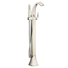 Moen 695NL Voss Single Handle Lever Floor Mount Filler in Polished Nickel (Trim Only)