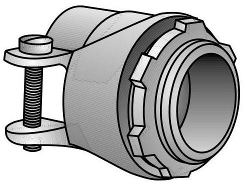 O-Z/Gedney C-8 Armored Cable/Flexible Conduit Connector 1/2 in Trade for Use with Armored/FMC Cable