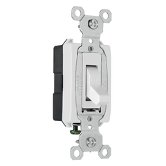 Pass & Seymour CSB15AC1W Toggle Type Thermoplastic Polycarbonate Toggle 15 Amp 120/277 Volt Replacement MPN