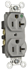 Pass & Seymour 8300HGRY Heavy-Duty Hospital Grade Compact Design Duplex Receptacle 20A 125V