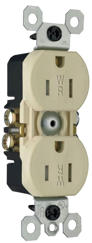 Pass & Seymour 3232TRWRI Straight Blade Receptacle 15A 125V Weather Resistant Tamper Replacement MPN