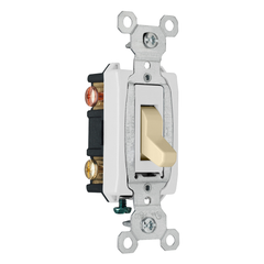 Pass & Seymour CS15AC3I 15 Amp 120/277 VAC 3-Way Ivory Glass Reinforced Nylon Screw Mounting Toggle Switch