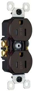 Pass & Seymour 3232TRWRGRY Straight Blade Receptacle 15A 125V Duplex Receptacle