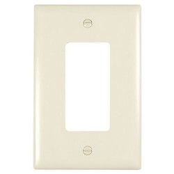 Pass & Seymour TPJ26LA Wallplate Unbreakable Decorator 1-Gang 3.312 Width x 5.06 Height Nylon Light Almond