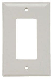 Pass & Seymour SPJ26LA 1-Gang 1-Decorator Light Almond Smooth Thermoset Plastic Junior-Jumbo Wallplate