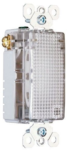 Pass & Seymour TMHWLENSCC Clear LED Enhanced Decorator Full Hallway Night Light