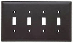 Pass & Seymour TPJ4 Wall Plate 4G Jumbo Brown