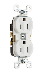 Pass & Seymour TR15W Tamper-Resistant Duplex Receptacle 15Amp 125Volt