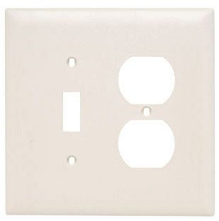 Pass & Seymour TPJ18LA Wall Plate Combination Jumbo Light Almond