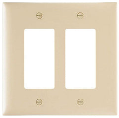 Pass & Seymour TPJ262I 2 Gang Jumbo Decorator Wall Plate, Ivory