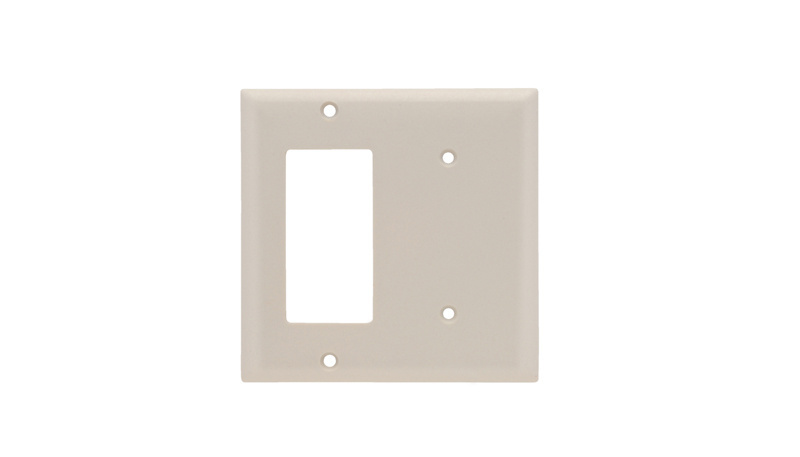 Pass & Seymour SP1426LA 2Gang Wall Plate Decorator/Blank Standard Light Almond