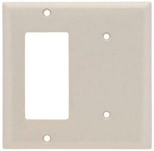 Pass & Seymour SP1426LA 2Gang Wall Plate Decorator/Blank Standard Light Almond