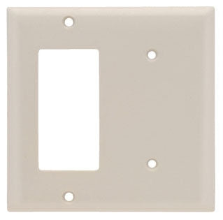 Pass & Seymour SP1426LA 2Gang Wall Plate Decorator/Blank Standard Light Almond