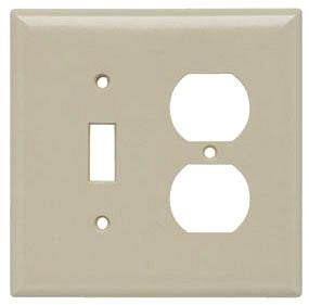 Pass & Seymour SPJ18I Wall Plate Combination Ivory Junior Jumbo