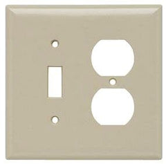 Pass & Seymour SPJ18I Wall Plate Combination Ivory Junior Jumbo